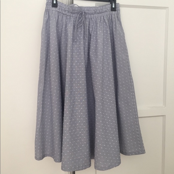 Blue Swiss Dot Louella Midi Skirt - Picture 2 of 6